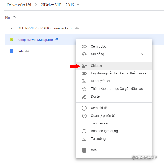 Hướng Dẫn Cách Chia Sẻ File Google Drive, Share File Google Drive [Mới  2023] - Gdrive Vip - Google Drive Unlimited