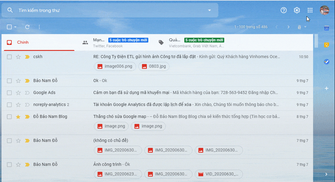 Hướng dẫn cách xem ngày lập Gmail qua phần cài đặt