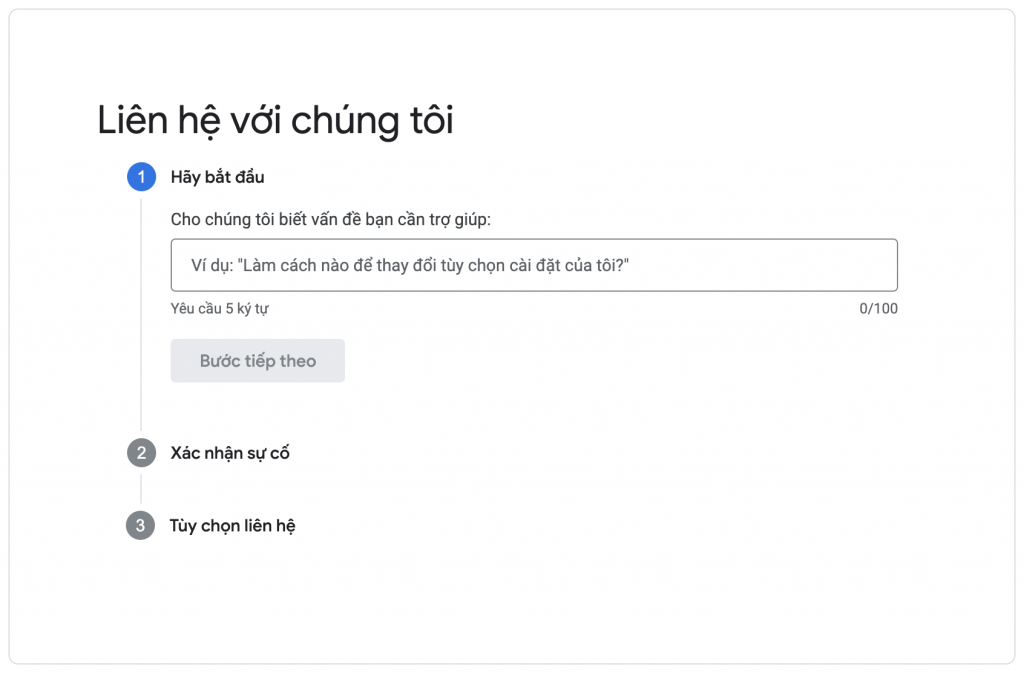 link support của Google My Business
