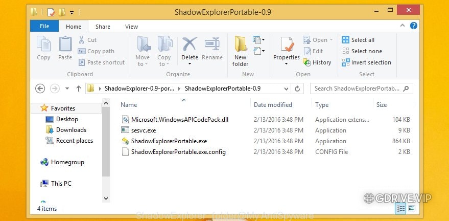 ShadowExplorer folder