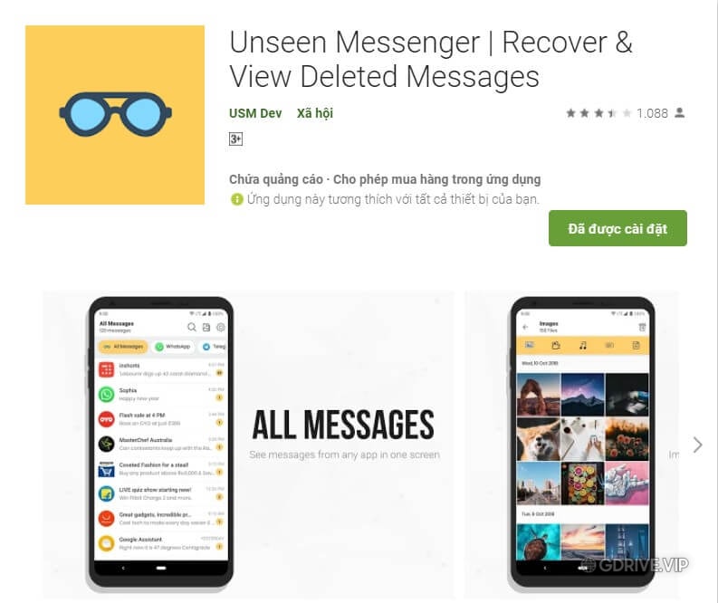 Cách xem tin nhắn đã thu hồi trên Zalo bằng ứng dụng Unseen Messenger