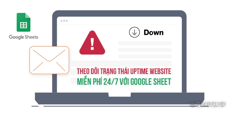 Theo dõi trạng thái Uptime Website miễn phí 24/7 với Google Sheet