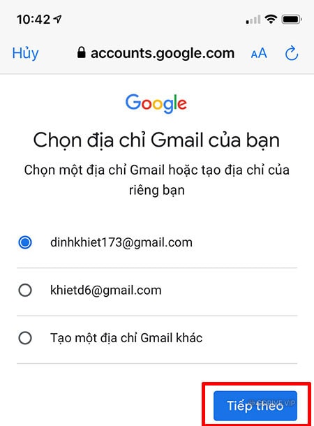 Đăng ký gmail không cần số điện thoại bằng iphone