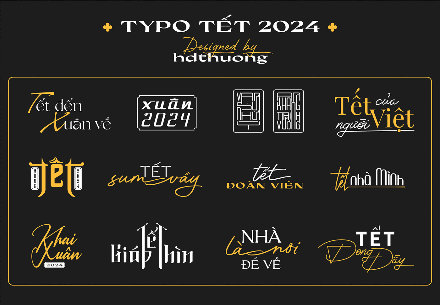 typography Graphic Designer tet Lunar New Year typography design